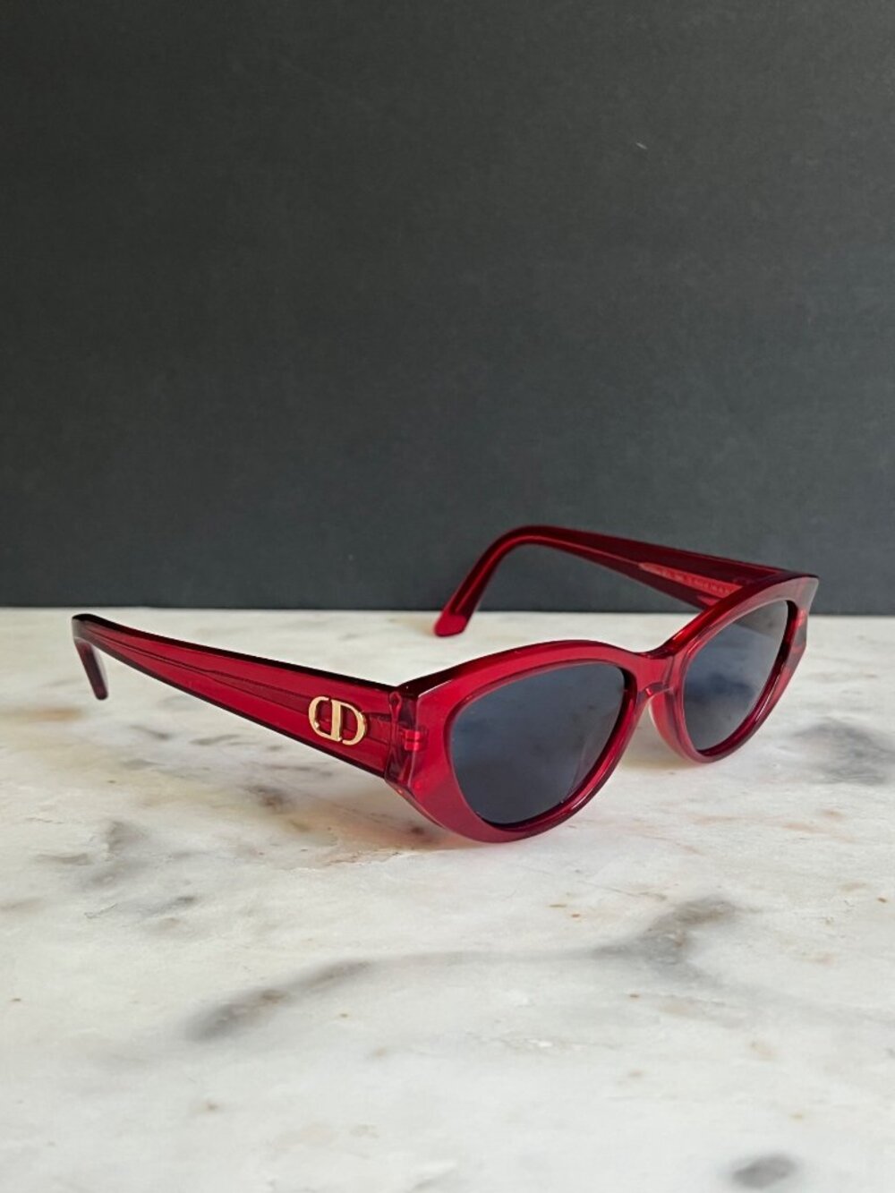 Dior DIORGLOW B1I red cat eye sunglasses - Picture 3 of 10